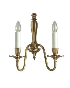 Interiors 1900 - Asquith - ABY1002W - Solid Brass Ivory 2 Light Wall Light