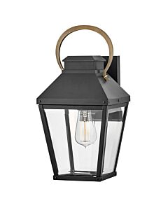 Hinkley Lighting - Dawson - HK-DAWSON-M - Black Burnished Bronze Clear Glass IP44 Outdoor Wall Light