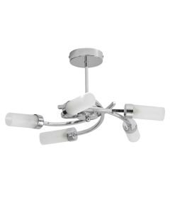 Spiral - 5 Light Ceiling Fitting with Frosted Glass Shades