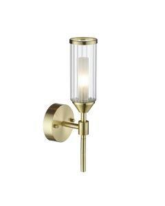 Westchester - Satin Brass Clear Frosted Glass Wall Light