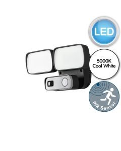 Konstsmide - Smartlight - 7869-750 - LED Black 2 Light IP54 Outdoor Sensor Floodlight