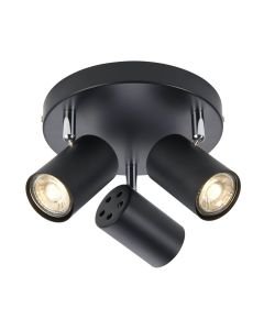 Saxby Lighting - Arezzo - 101334 - Black 3 Light Ceiling Spotlight