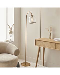 Endon Lighting - Ashcroft - 120620 - Aged Brass Clear Glass Floor Lamp