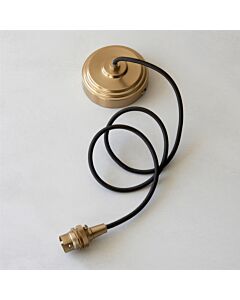 Endon Lighting - Eltham - 117662 - Aged Brass Black Twisted Ceiling Pendant Light