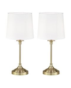 Set of 2 Chester - Antique Brass Lamps