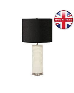 Elstead Lighting - Ripple - RIPPLE-TL-WHT-B - White Resin Nickel Black Table Lamp With Shade