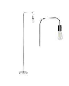 Leroy - Chrome 151cm Exposed Bulb Floor Lamp