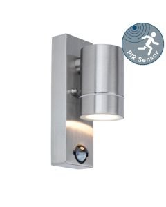 Lutec - Rado - 5510909001 - Stainless Steel Clear Glass IP44 Outdoor Sensor Wall Light