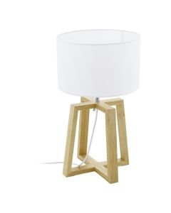 Eglo Lighting - Chietino 1 - 97516 - Wood Chrome White Table Lamp