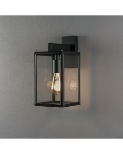Konstsmide - Carpi - 7352-750 - Black Clear Glass Outdoor Wall Light