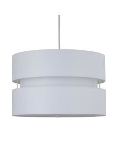 White Layered Easy Fit Drum Light Shade