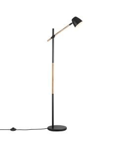 Nordlux - Theo - 2112654003 - Black Wood Floor Reading Lamp