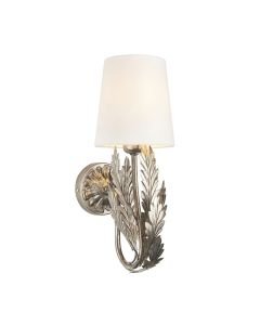 Endon Lighting - Delphine - 98049 - Silver Leaf Ivory Wall Light