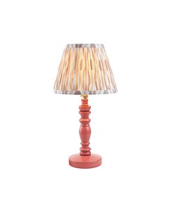 Endon Lighting - Bibury & Ikat 20cm - 114279 - Pink Aged Brass Neutral Table Lamp With Shade