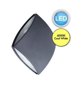 Lutec - Pilo - 5186902118 - LED Dark Grey Clear IP54 Outdoor Wall Washer Light