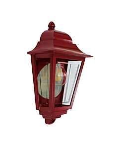 Elstead Lighting - Deco Lane - DECO-LANE7-RED - Red Clear IP44 Outdoor Half Lantern Wall Light