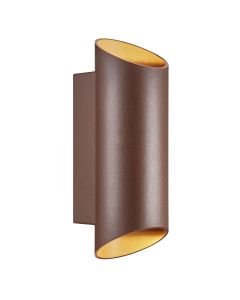 Nordlux - Nico Round 22 - 2218231009 - Rustic Brown 2 Light IP54 Outdoor Wall Washer Light