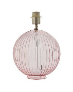 Endon Lighting - Jemma - 81909 - Dusky Pink Glass Satin Nickel Base Only Table Lamp
