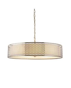 Endon Lighting - Cordero - 112758 - Satin Nickel Frosted Glass White 5 Light Ceiling Pendant Light