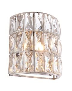 Endon Lighting - Verina - 76515 - Clear Crystal Glass Chrome Wall Washer Light
