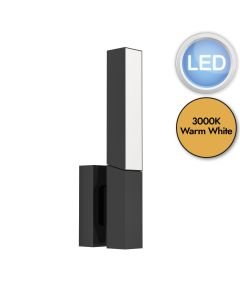 Eglo Lighting - Ugento - 900709 - LED Black White 2 Light IP44 Outdoor Wall Light