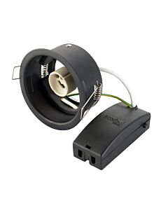 Saxby Lighting - Saxby ShieldONE 75 - 109808 - Black Recessed Fire Rated Ceiling Downlight