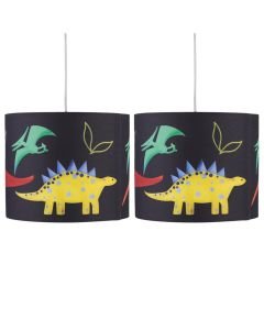 Set of 2 Dinosaur 25cm Light Shades