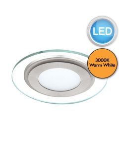Eglo Lighting - Pineda 1 - 95932 - LED Satin Nickel White Clear Recessed Ceiling Downlight