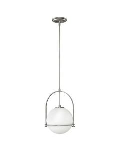 Quintiesse - Somerset - QN-SOMERSET-P-O-BN - Brushed Nickel Opal Glass Ceiling Pendant Light