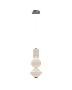 Elstead Lighting - Bijou - ALM-BIJOU-P3-PN - LED Brushed Nickel Opal Glass Ceiling Pendant Light