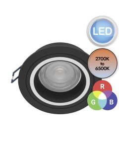 Eglo Lighting - Carosso-Z - 900764 - LED Black White Recessed Ceiling Downlight