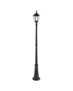 Endon Lighting - Burford - 76551 - Black Clear Glass IP44 Outdoor Lamp Post