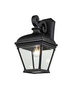 Elstead Lighting - Bayview - BAYVIEW-2L-BK - Black Clear Glass IP44 Outdoor Wall Light