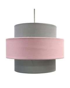 Pink and Grey Two Tier Light Shade