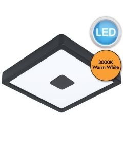 Eglo Lighting - Iphias 2 - 900283 - LED Black White IP44 Outdoor Ceiling Flush Light