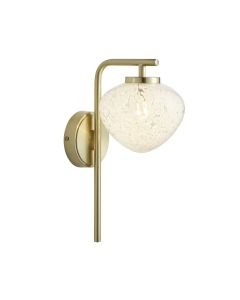 Mills - Satin Brass White Glass Wall Light