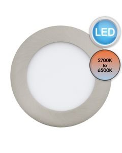 Eglo Lighting - Fueva-Z - 900112 - LED Satin Nickel White IP44 Bathroom Recessed Ceiling Downlight