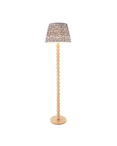 Endon Lighting - Cane & Ripple 40cm - 114341 - Natural Bamboo Grey Floor Lamp