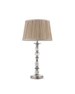 Interiors 1900 - Polina - 63590 - Nickel Beige Table Lamp With Shade
