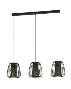 Eglo Lighting - Curasao - 99662 - Black 3 Light Bar Ceiling Pendant Light