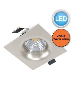 Eglo Lighting - Saliceto - 98472 - LED Satin Nickel Clear Glass Recessed Ceiling Downlight