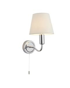 Endon Lighting - Conway - 93851 - Chrome Ivory IP44 Pull Cord Bathroom Wall Light
