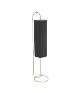 Simba - Antique Brass Floor Lamp with Black Shade