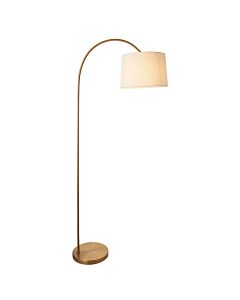 Endon Lighting - Carlson - 110645 - Warm Brass Natural Floor Reading Lamp