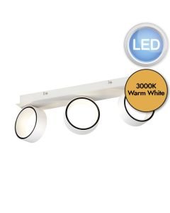 Eglo Lighting - Albariza - 39586 - LED White Chrome 3 Light Flush Ceiling Light