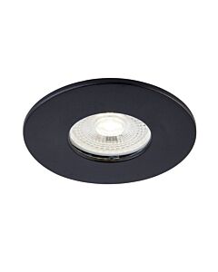 Saxby Lighting - Saxby ShieldONE 75 - 109808 & 113301 - Black IP65 Fixed Bathroom Recessed Fire Rated Ceiling Downlight