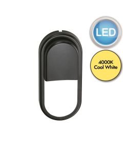 Saxby Lighting - Pillo - 78846 & 78620 - LED Black Opal IP54 12w Eyelid Bezel Outdoor Bulkhead Light