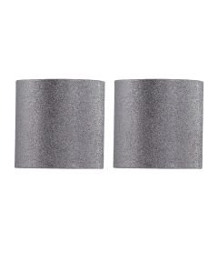 Set of 2 Silvery Grey Glitter 15cm Table Lamp Shades