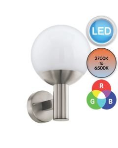 Eglo Lighting - Nisia-Z - 900265 - LED Stainless Steel White IP44 Outdoor Wall Light