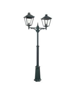 Norlys Lighting - Turin Grande - TG6-BLACK - Black Clear 2 Light IP54 Outdoor Lamp Post